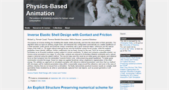 Desktop Screenshot of physicsbasedanimation.com